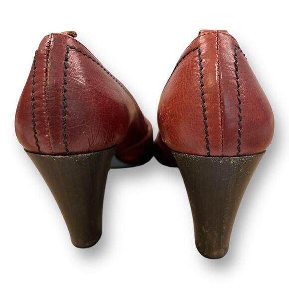 Biala Red Pumps Heels Made In Italy Size 8 - Picture 5 of 9